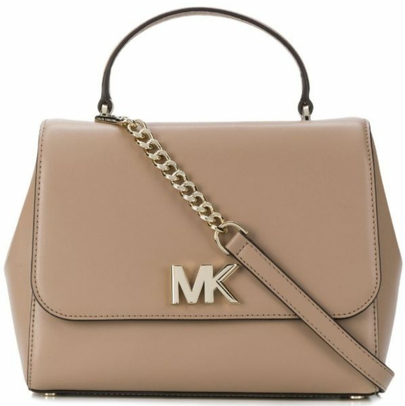 Michael Kors Handbags - Michael Kors Mott Tan Satchel Crossbody Bag